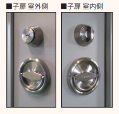 避難用子扉の施錠